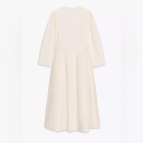 Zara midi dress with belt ZW collection - Picture 3 of 4